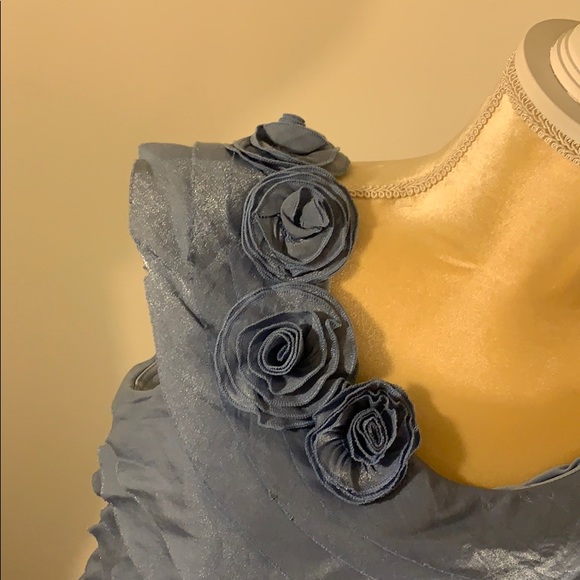 Periwinkle blue ruffled dress - Picture 2 of 5